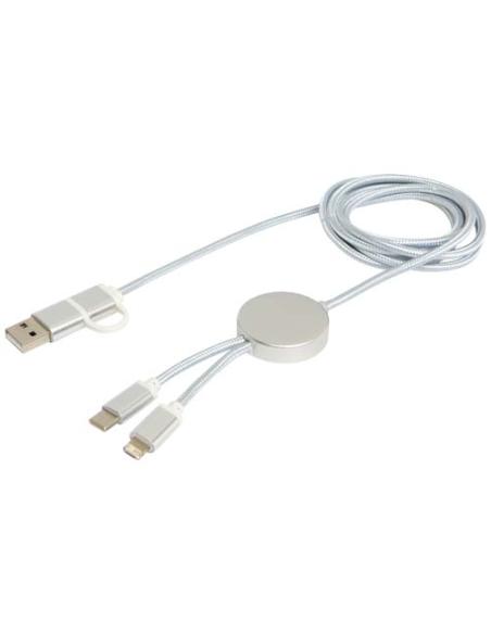 Cable 5 en 1 de aluminio y plástico reciclado de 150 cm para sincronización de datos y carga rápida de 27 W N18524421