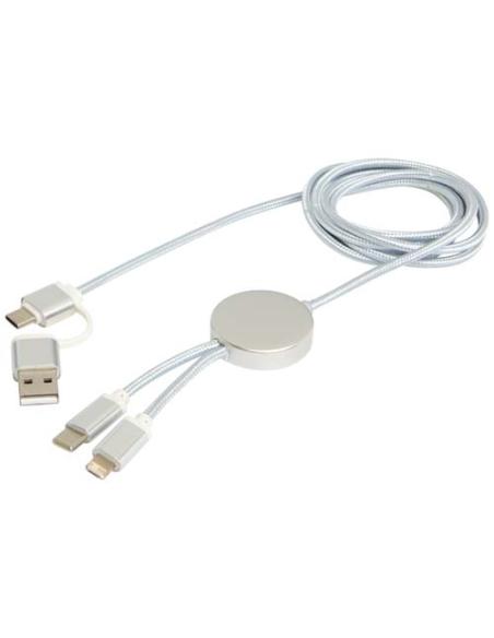 Cable 5 en 1 de aluminio y plástico reciclado de 150 cm para sincronización de datos y carga rápida de 27 W N18524421