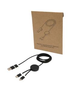 Cable 5 en 1 de aluminio y plástico reciclado de 150 cm para sincronización de datos y carga rápida de 27 W N12524421