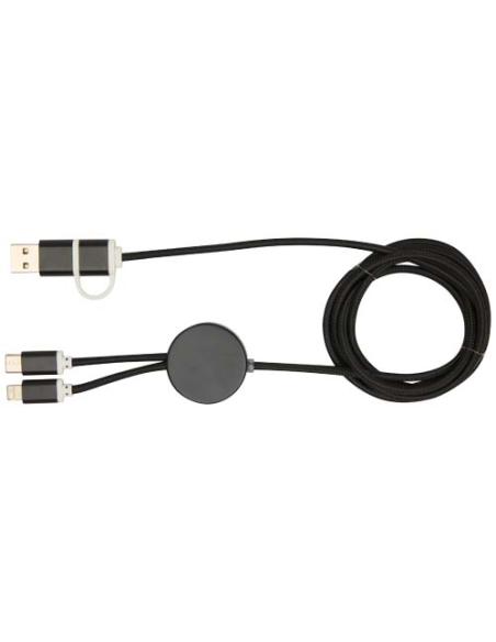 Cable 5 en 1 de aluminio y plástico reciclado de 150 cm para sincronización de datos y carga rápida de 27 W N09524421