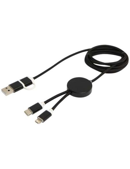 Cable 5 en 1 de aluminio y plástico reciclado de 150 cm para sincronización de datos y carga rápida de 27 W N09524421