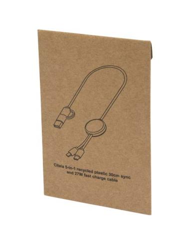 Cable 5 en 1 de plástico reciclado de 30 cm para sincronización de datos y carga rápida de 27 W N10724421