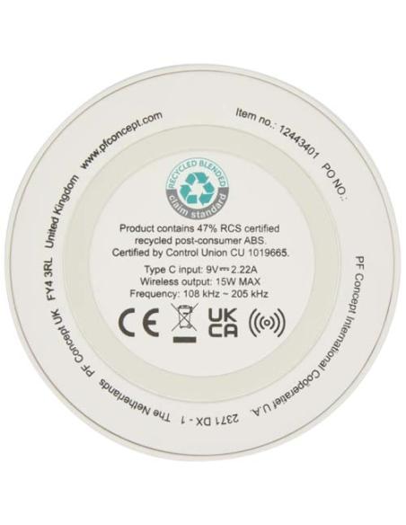 Base de carga inalámbrica de plástico reciclado de 15 W N10434421