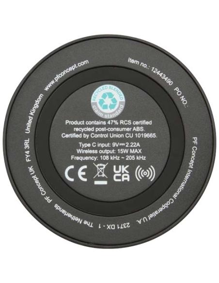 Base de carga inalámbrica de plástico reciclado de 15 W N09434421