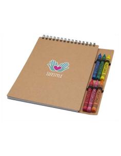 Libreta de tapa blanda A5 con espiral y set de ceras N60769701 2