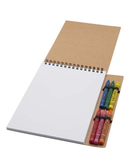 Libreta de tapa blanda A5 con espiral y set de ceras N60769701