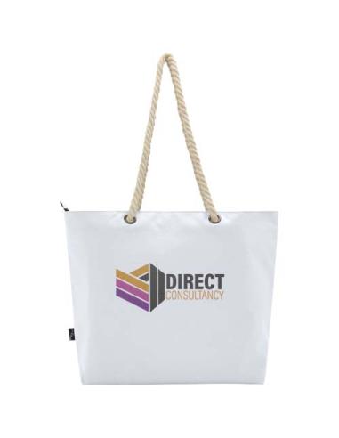 Bolsa de playa refrigeradora de material reciclado GRS con asas de cuerda 23L N10970031