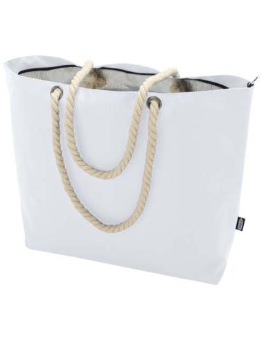 Bolsa de playa refrigeradora de material reciclado GRS con asas de cuerda 23L N10970031