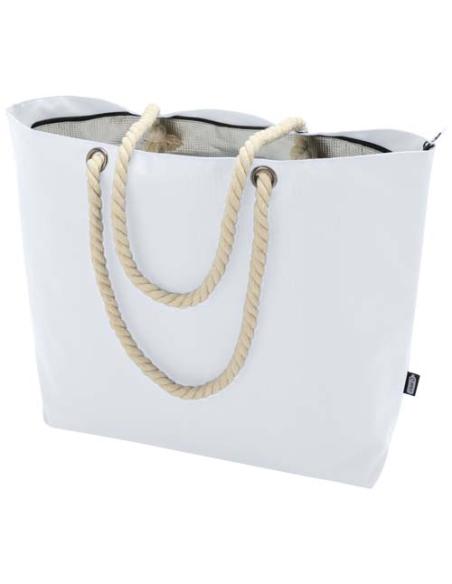 Bolsa de playa refrigeradora de material reciclado GRS con asas de cuerda 23L N10970031