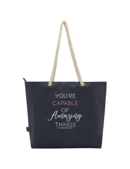 Bolsa de playa refrigeradora de material reciclado GRS con asas de cuerda 23L N55970031