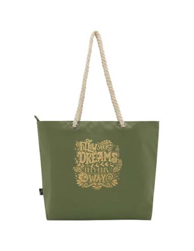 Bolsa de playa refrigeradora de material reciclado GRS con asas de cuerda 23L N06970031