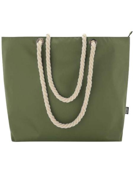 Bolsa de playa refrigeradora de material reciclado GRS con asas de cuerda 23L N06970031