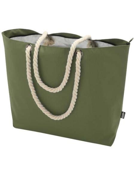 Bolsa de playa refrigeradora de material reciclado GRS con asas de cuerda 23L N06970031
