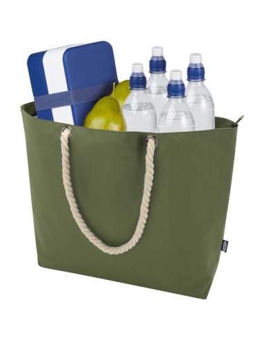 Bolsa de playa refrigeradora de material reciclado GRS con asas de cuerda 23L N06970031
