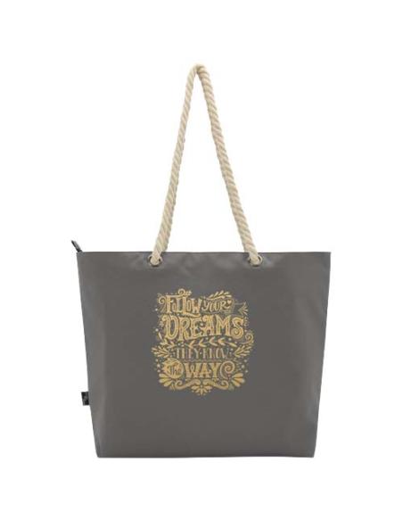 Bolsa de playa refrigeradora de material reciclado GRS con asas de cuerda 23L N28970031