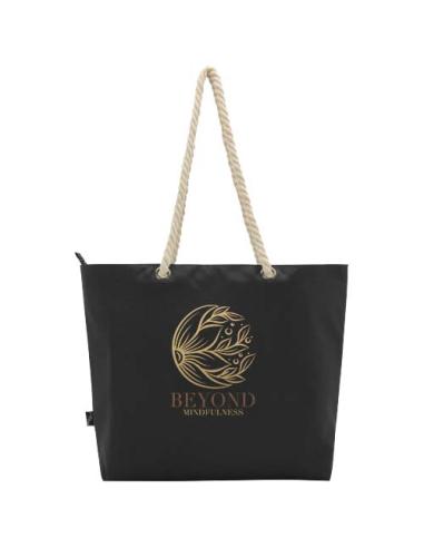 Bolsa de playa refrigeradora de material reciclado GRS con asas de cuerda 23L N09970031