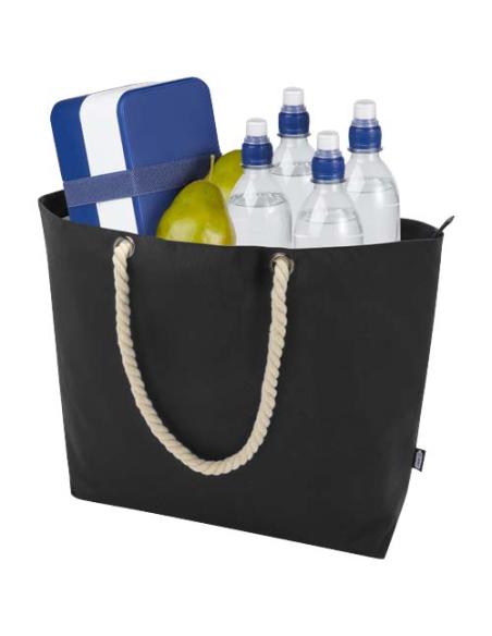 Bolsa de playa refrigeradora de material reciclado GRS con asas de cuerda 23L N09970031