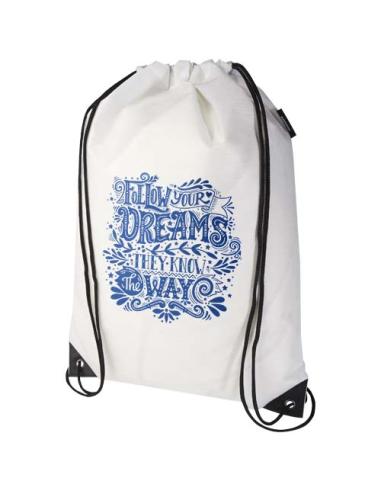 Bolsa de tela sin tejer de material reciclado GRS con cordón de 5 l N10080031