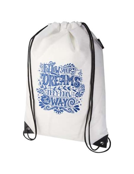 Bolsa de tela sin tejer de material reciclado GRS con cordón de 5 l N10080031