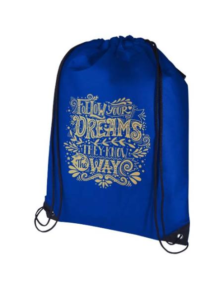 Bolsa de tela sin tejer de material reciclado GRS con cordón de 5 l N35080031