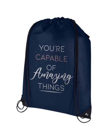 Bolsa de tela sin tejer de material reciclado GRS con cordón de 5 l N55080031