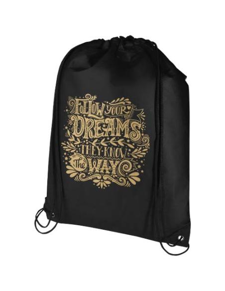 Bolsa de tela sin tejer de material reciclado GRS con cordón de 5 l N09080031