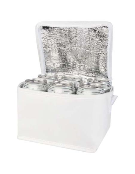 Bolsa isotérmica para 6 latas no tejida de material reciclado GRS de 4 l N10280031