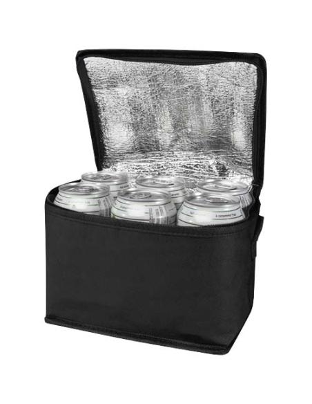 Bolsa isotérmica para 6 latas no tejida de material reciclado GRS de 4 l N09280031
