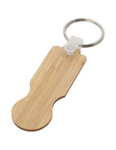 Llavero con moneda para carrito de bambú N60395401