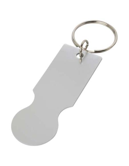 Llavero con moneda para carrito de la compra N18495401