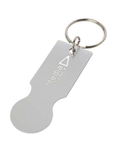 Llavero con moneda para carrito de la compra N18495401