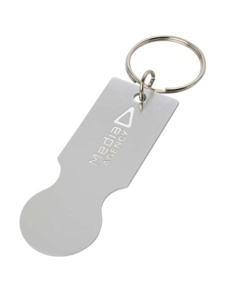 Llavero con moneda para carrito de la compra N18495401