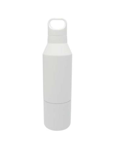 Botella isotérmica de acero inoxidable reciclado de 600 ml con certificado RCS y vaso de 300 ml N10048001