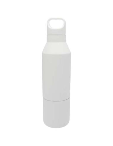 Botella isotérmica de acero inoxidable reciclado de 600 ml con certificado RCS y vaso de 300 ml N10048001