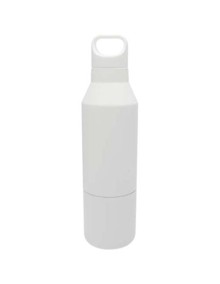 Botella isotérmica de acero inoxidable reciclado de 600 ml con certificado RCS y vaso de 300 ml N10048001