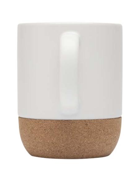 Taza de cerámica para sublimación de 300 ml con detalles de corcho N10648001