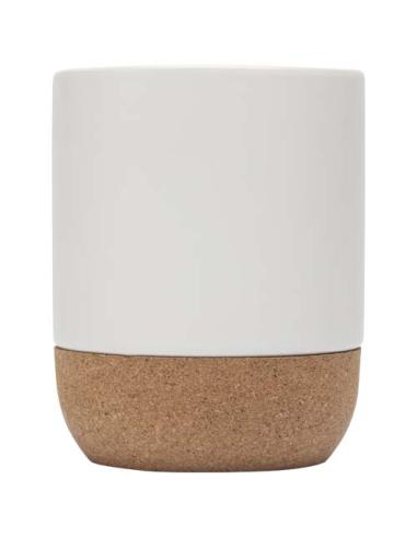 Taza de cerámica de 300 ml con detalles de corcho y acabado mate N10748001