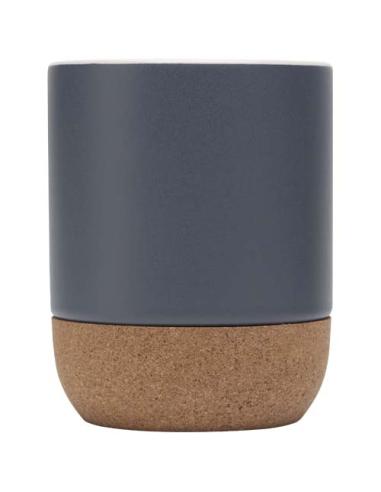 Taza de cerámica de 300 ml con detalles de corcho y acabado mate N05748001