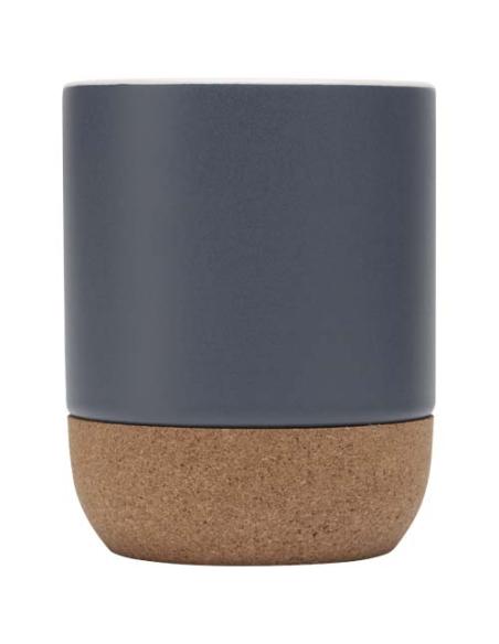 Taza de cerámica de 300 ml con detalles de corcho y acabado mate N05748001