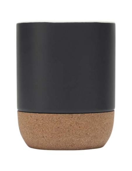 Taza de cerámica de 300 ml con detalles de corcho y acabado mate N09748001