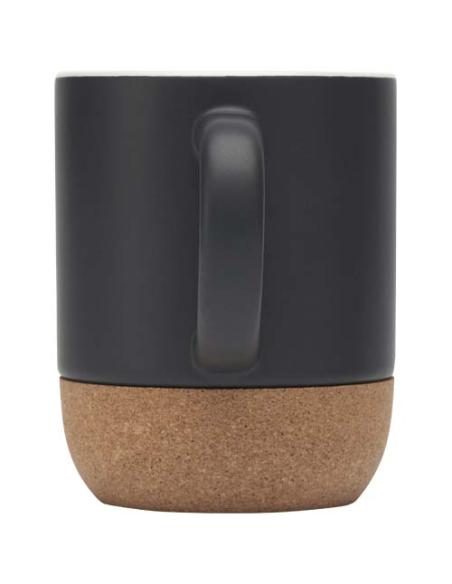 Taza de cerámica de 300 ml con detalles de corcho y acabado mate N09748001