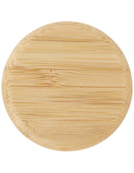 Botella de cristal de 500 ml con asa de silicona y tapa de bambú N10358001