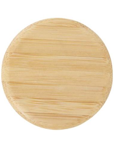 Botella de cristal de 500 ml con asa de silicona y tapa de bambú N23358001