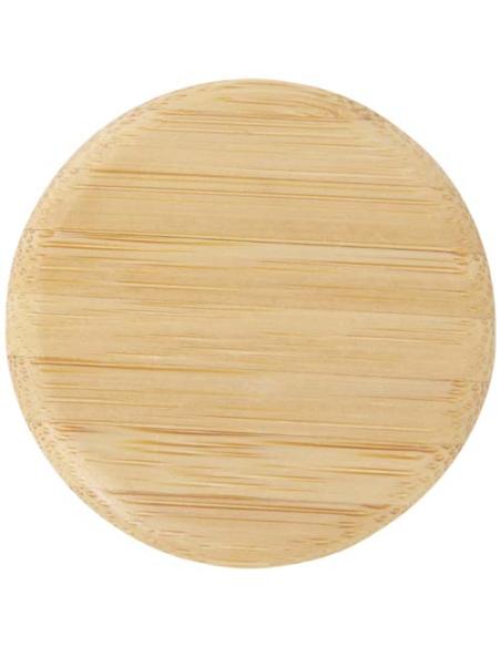 Botella de cristal de 500 ml con asa de silicona y tapa de bambú N23358001