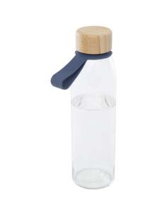 Botella de cristal de 500 ml con asa de silicona y tapa de bambú N10358001