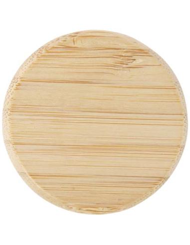 Botella de cristal de 500 ml con asa de silicona y tapa de bambú N15358001