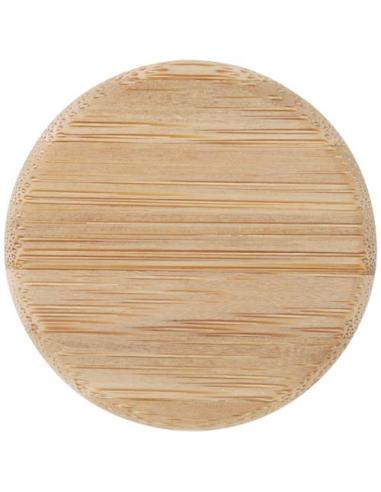 Botella de cristal de 500 ml con asa de silicona y tapa de bambú N28358001