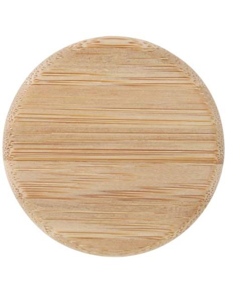 Botella de cristal de 500 ml con asa de silicona y tapa de bambú N28358001