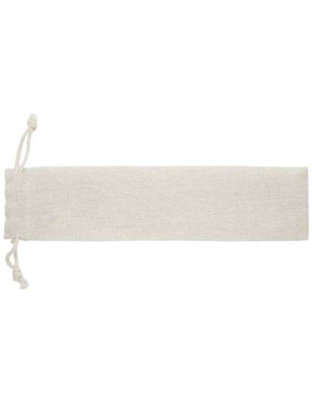 Cubertería de 5 piezas de acero inoxidable y madera de haya N60414311