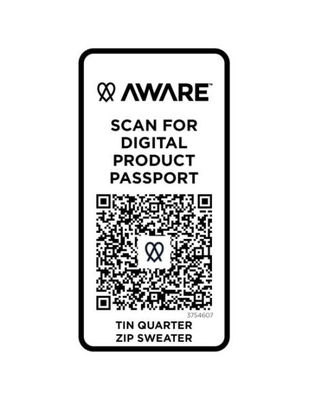 Sudadera unisex de material reciclado con cremallera 1/4 Aware™ N07064573